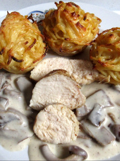 Csirkemell erdei gombával recept fotója