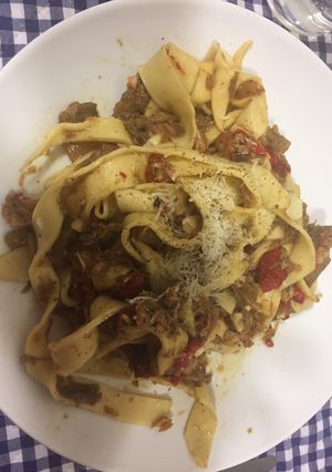 Foto principal de Pasta fresca con escalivada y atún