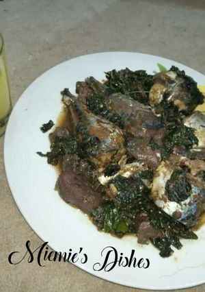 A picture of Liver, Kidney and Sardine pepper soup.