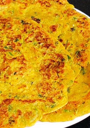 A picture of Sooji besan mix veg chila recipe.
