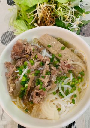 Hình của món Bún bò nhà làm.