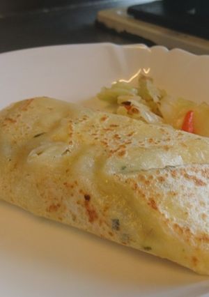 【室友贊助】高麗菜奶油蛋餅 的食譜成品照片