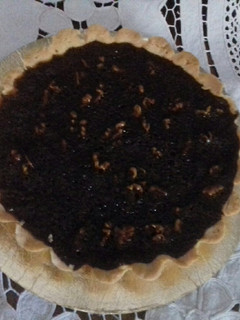 Una foto de Tarta de dulce de leche y nueces