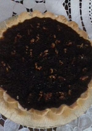 Una foto de Tarta de dulce de leche y nueces