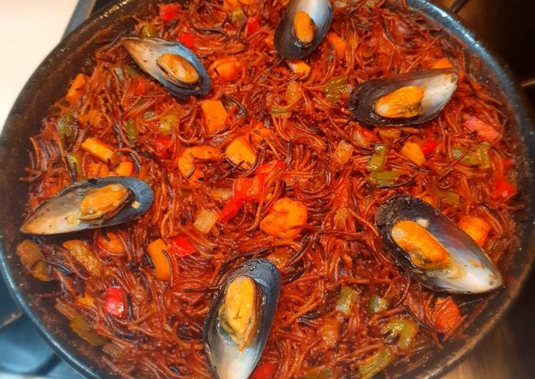 Fideuà con verduras