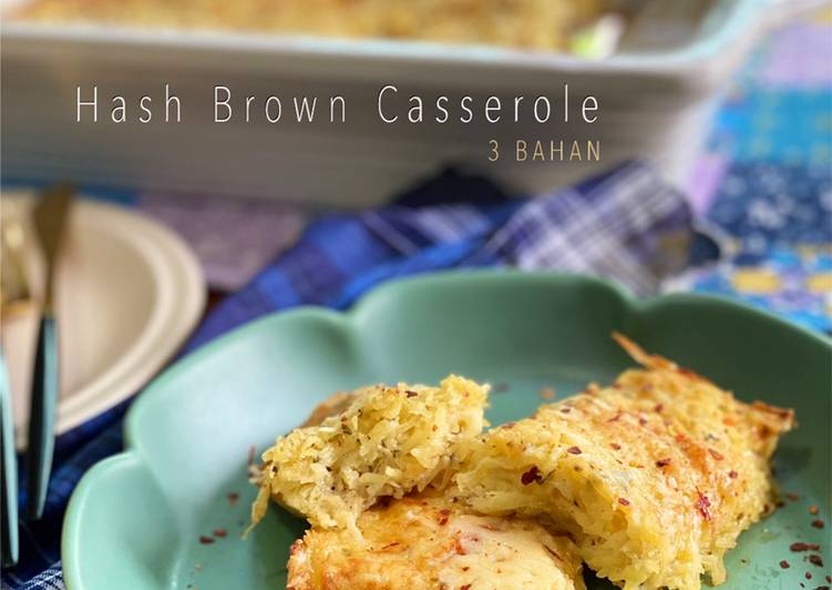 Cara Mudah Buat Hash Brown Casserole (Menu Diet Breakfast / Brunch 3 Bahan) yang Yummy