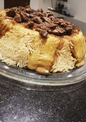 صورة لوصفة مقلوبة باذنجان