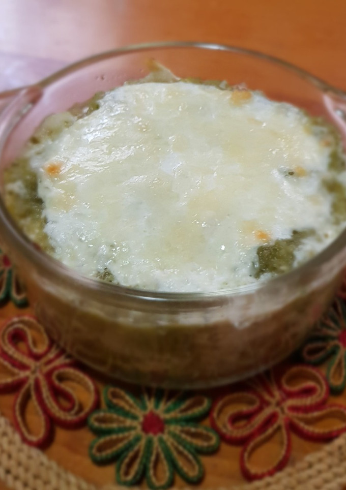 Una foto de Budín de tamal verde