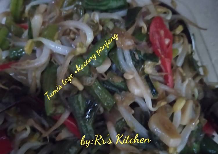 Tumis toge kacang panjang