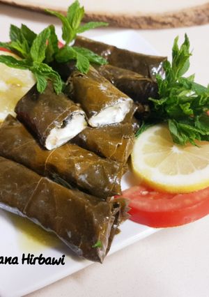 صورة لوصفة ورق عنب محشي لبنه