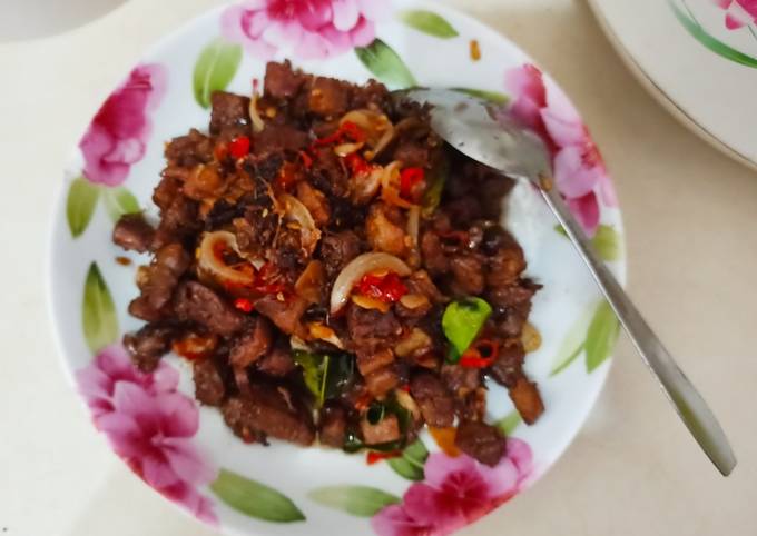 Tumis daging kambing teriyaki