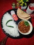 KALA CHANA SEMI DRY SABJI with ROTI & RICE...(Northindian style)..