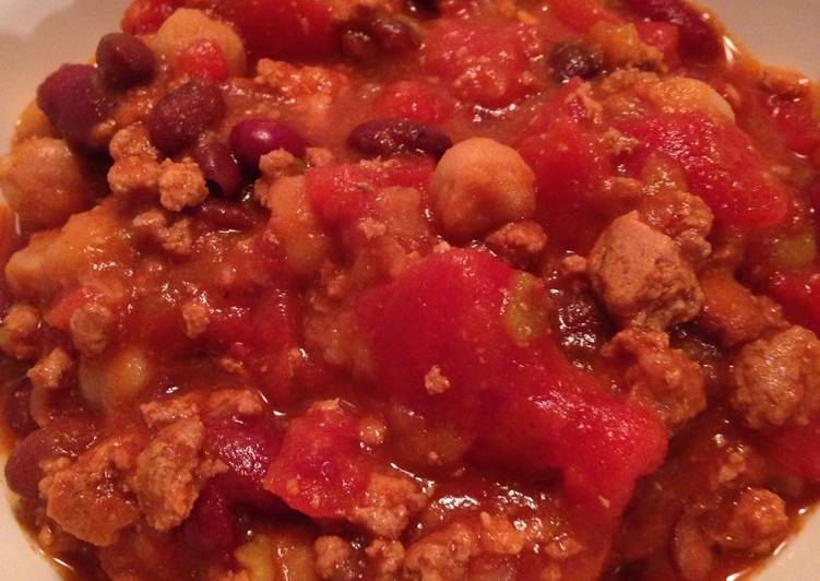 Easiest Way to Prepare Quick 3 bean turkey chili