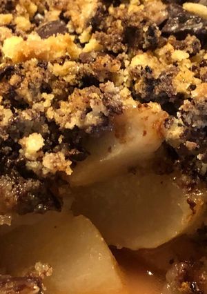 Une photo de Crumble poires et chocolat