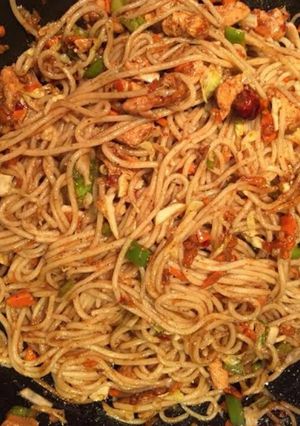 A picture of Vegetable spaghetti.