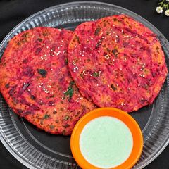 A picture of Beetroot Paratha.