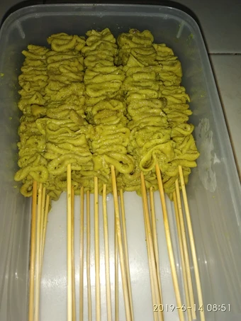 Cara Gampang Menyiapkan Resep Sate usus ayam bumbu kuning yang Bikin Ngiler Anti Ribet, Sempurna