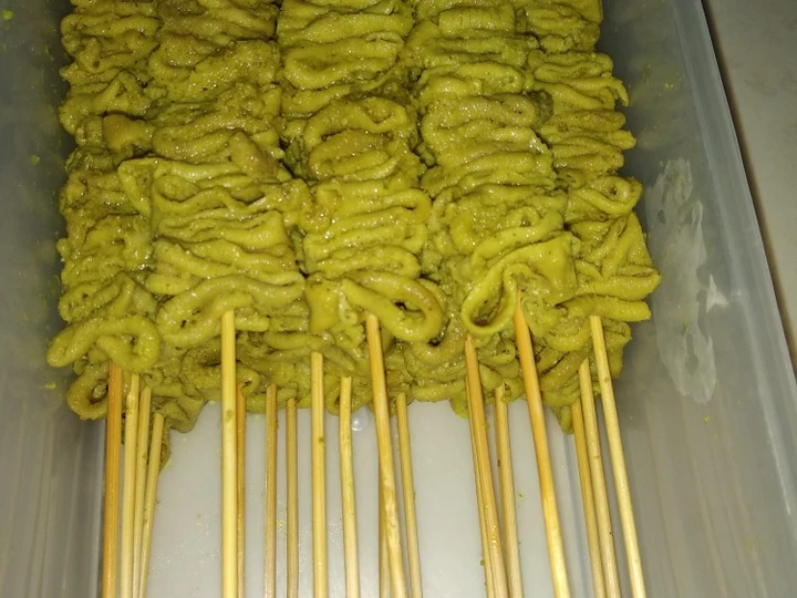 Cara Gampang Menyiapkan Resep Sate usus ayam bumbu kuning yang Bikin Ngiler Anti Ribet, Sempurna