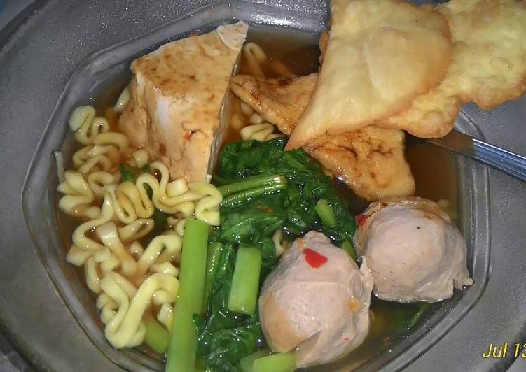 Langkah Mudah untuk Membuat Mie bakso sedap sekejap, Enak Banget