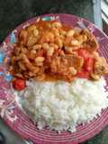 อาหารตุรกี แกงถั่วขาวกับเนื้อ etli kuru fasulye