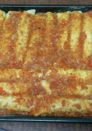 Una foto de Canelones de acelga