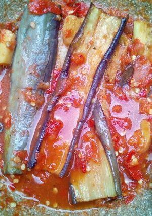 Foto resep Pecak terong pedes nampar