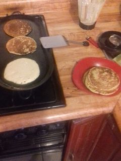 Una foto de Hot cakes de avena con plátano