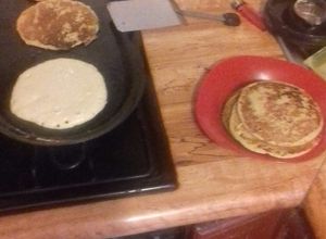 Una foto de Hot cakes de avena con plátano