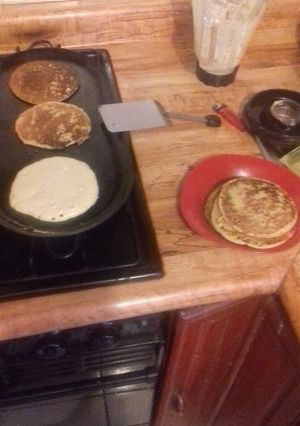 Una foto de Hot cakes de avena con plátano