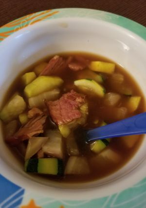 A picture of Ham & Turnip stew.