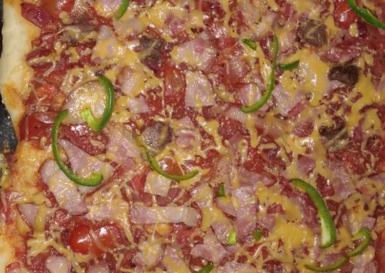 Simple Way to Prepare Perfect Homemade Beef brawn pizza#moms recipe