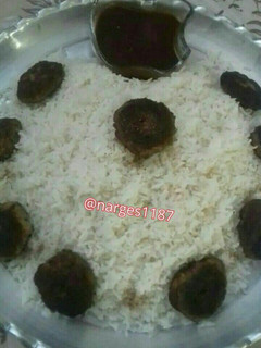 عکسی از دستور 🍚🍖شامی با پلو سفید🍖🍚