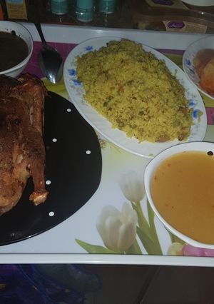 صورة لوصفة ارز بالكركم