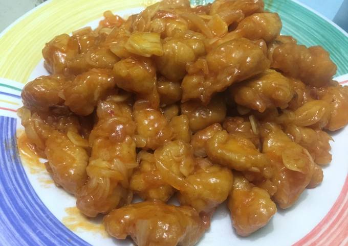 Cara Gampang Menyiapkan 4.Ayam tepung saos asam manis yang Menggugah Selera
