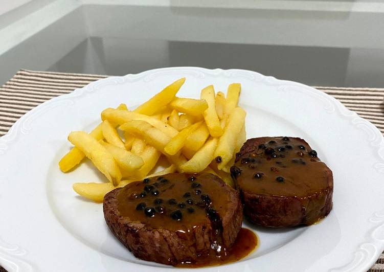 Recipe of Any-night-of-the-week Filet mignon au poivre