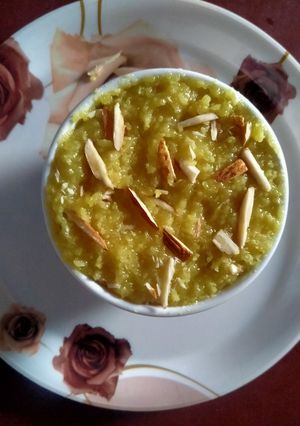 A picture of Badam Halwa.
