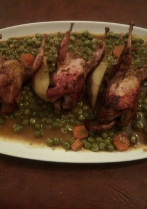 Une photo de Cailles au petit pois