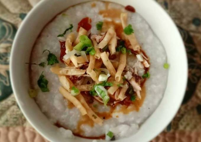 Resep Bubur Ayam Daun Salam Rice Cooker oleh Maya Siswadi Resep Bubur Ayam Daun Salam Rice Cooker oleh Maya Siswadi