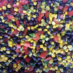 Avovado black bean salad A picture of Avovado black bean salad.