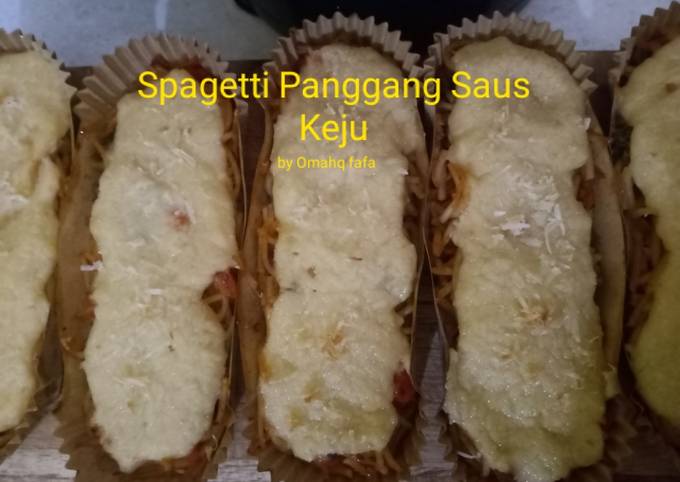 Spagetti Panggang Saus Keju