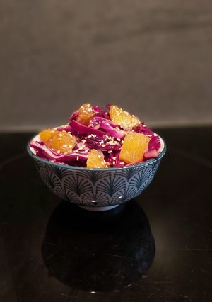 Une photo de Salade de chou rouge a l'orange 🍊