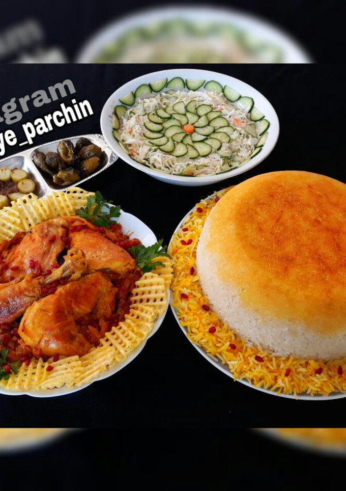 عکسی از دستور مرغ زرشکی 🌸