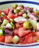 Pipirrana con pulpo