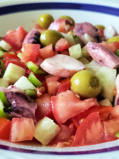 Una foto de Pipirrana con pulpo