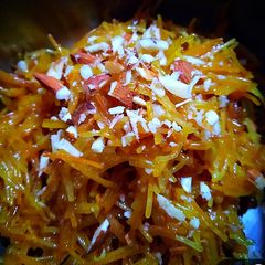 Meethi saffron seviyan A picture of Meethi saffron seviyan.
