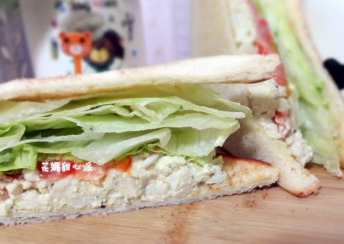 蛋沙拉蔬菜三明治 食譜成品照片