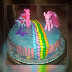My little pony chocolate b.day cake A picture of My little pony chocolate b.day cake.