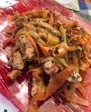 Pollo con verduras al wok 🥘