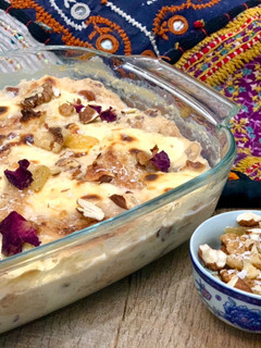 A picture of Om Ali/ Umm Ali/ Egyptian Bread Pudding.