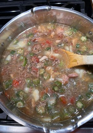 A picture of Leftover Turkey Gumbo.